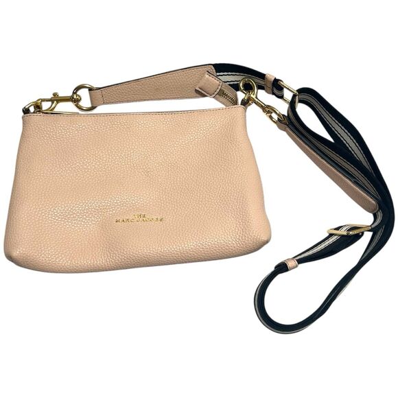 Marc Jacobs The Swifty Pebbled Pale Rose Pink Crossbody Bag Adjustable Strap - Picture 1 of 15